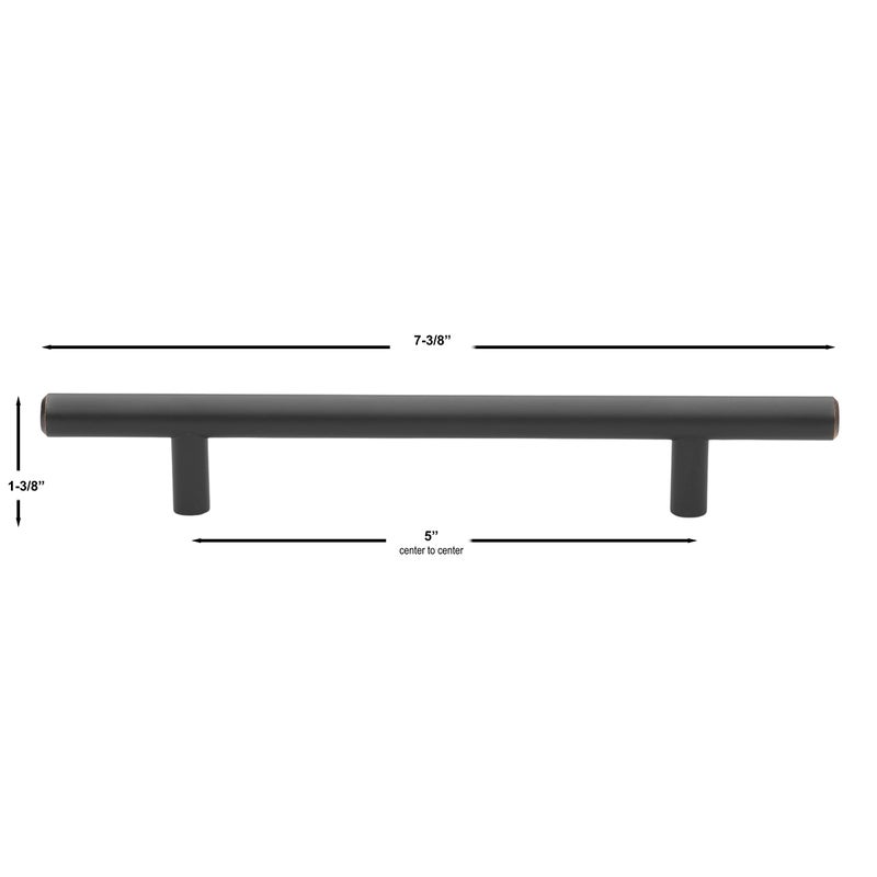 GlideRite Hardware مقابض بار سلكية من جلايدرايت هاردوير 5002-128-SS-10 بطول 5 بوصات من الفولاذ المقاوم للصدأ بطول 7.375 بوصة - عبوة 10 قطع - Image 4